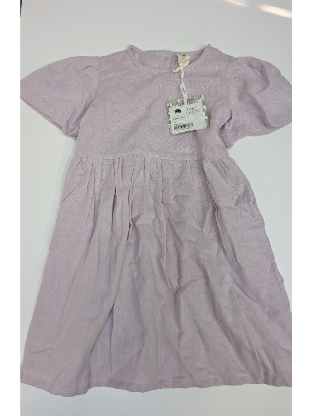 Kate Quinn Lavender Iris Bell Sleeve Organic Cotton Gauze Dress Girls 4T